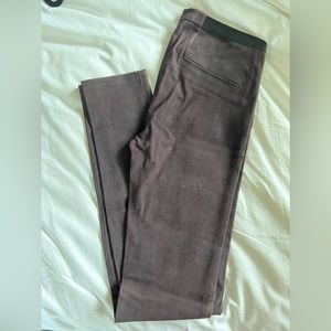 Helmut Lang Lamb Leather Skinny Leg Pants - Purple